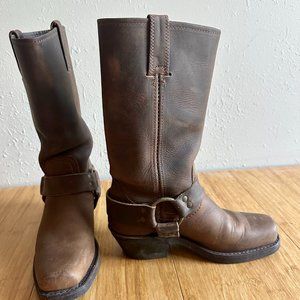 Frye Leather 12R Harness Boots - Brown - Women's - Sz 6 M NWOB